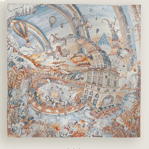 New! Authentic Hermès 90x90cm Scarf - Picture 1 of 5